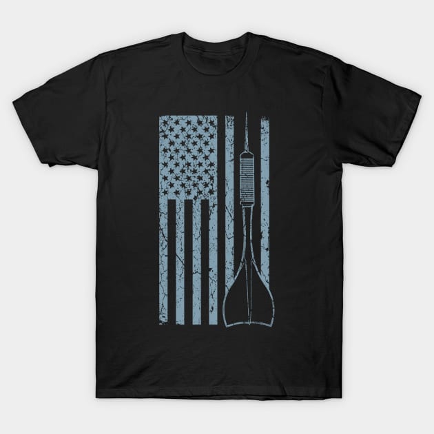 Darts USA Pride America Flag Arrow Patriot Gift T-Shirt by MrTeee